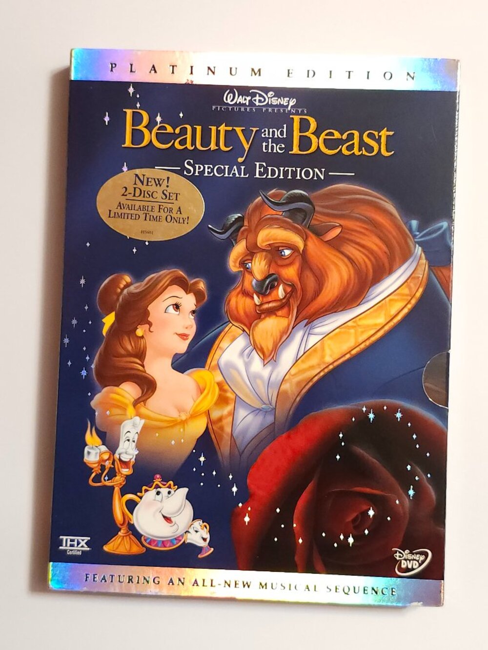 Beauty and the Beast (DVD, 2002, 2-Disc Set, Platinum Edition) with slipcover
